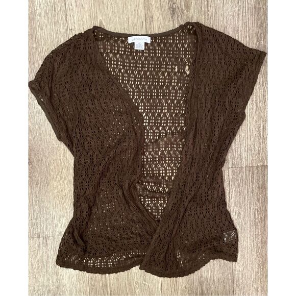 Liz Claiborne Brown Short Sleeve Sweater XL - Picture 1 of 3